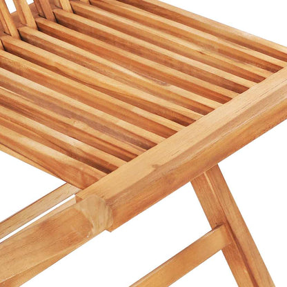 Bistro Set Anthracite Solid Teak wood Medium Foldable