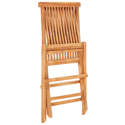 Bistro Set Anthracite Solid Teak wood Medium Foldable