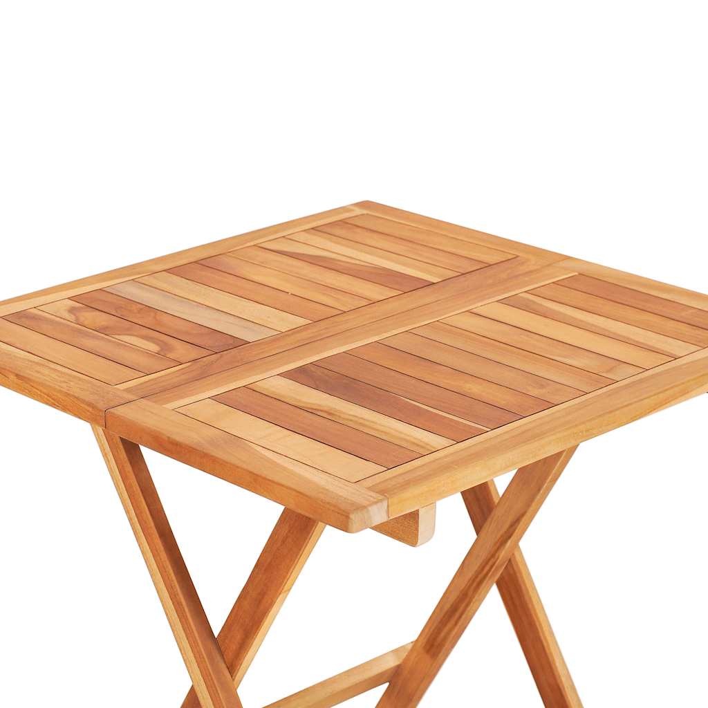Bistro Set Anthracite Solid Teak wood Medium Foldable