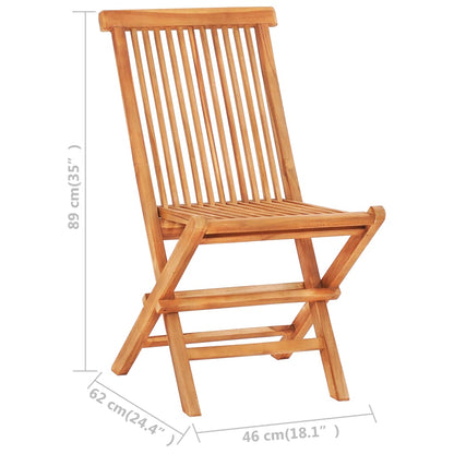 Bistro Set Set of 3 Teak wood Solid teak wood Foldable