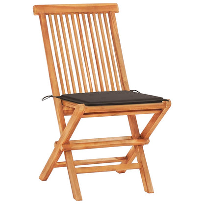 Bistro Set Set of 3 Taupe Fine sanded teak hardwood, 100% polyester