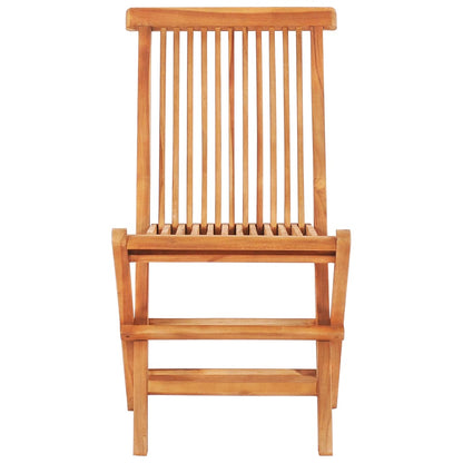 Bistro Set Natural Brown, Grey Cushions Teak Wood, Polyester Cushion