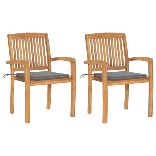 Garden Chair Set of 2 Teak wood Solid Teak Wood Medium