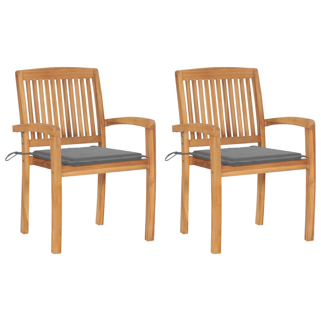 Garden Chair Set of 2 Teak wood Solid Teak Wood Medium