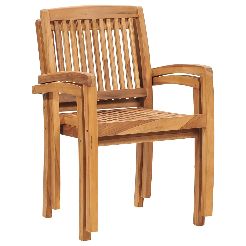Garden Chair Set of 2 Teak wood Solid Teak Wood Medium