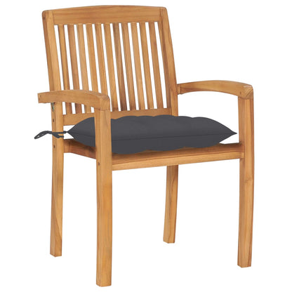 Garden Chair Set of 2 Teak Solid Teak wood Standard Foldable