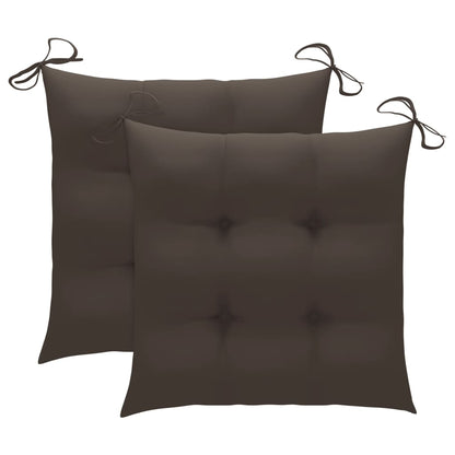 Patio Chair Set of 2 Taupe, Natural