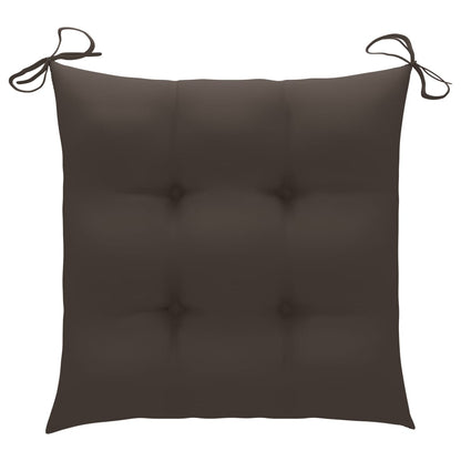 Patio Chair Set of 2 Taupe, Natural