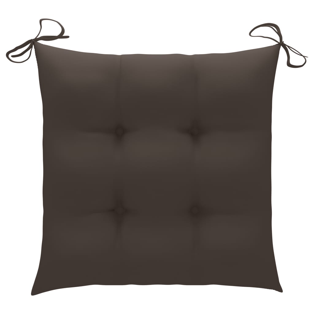 Patio Chair Set of 2 Taupe, Natural
