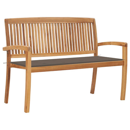 Garden Bench Teak Solid Teak wood 50.6 in Stackable