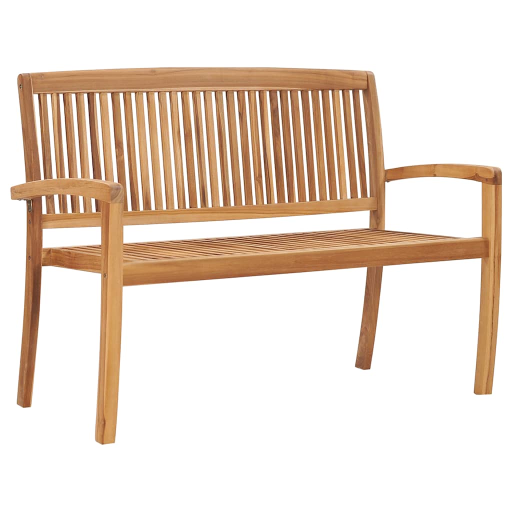 Garden Bench Teak Solid Teak wood 50.6 in Stackable