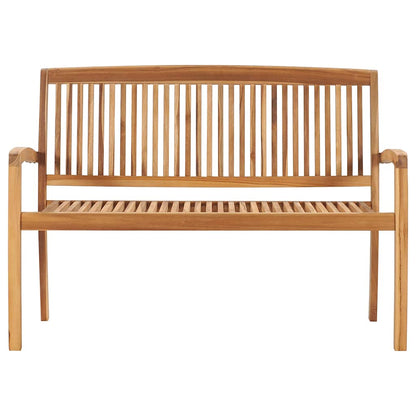 Garden Bench Teak Solid Teak wood 50.6 in Stackable