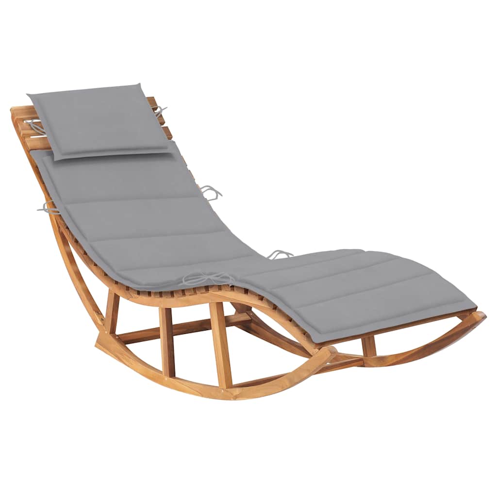 Sun Lounger Teak Wood Large Modern Design Wooden Sun Lounger