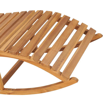 Sun Lounger Beige, Natural Fine sanded teak hardwood, 100% polyester
