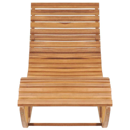 Sun Lounger Teak Standard Rectangular Contemporary Durable