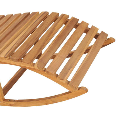 Sun Lounger Teak Solid teak wood, 100% polyester Standard