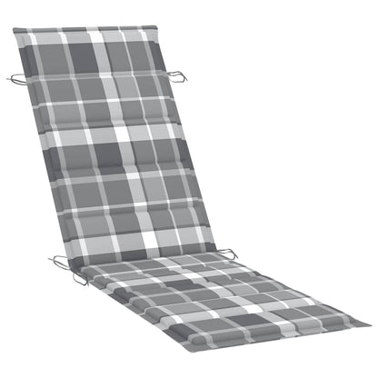 Sun Lounger Teak Solid teak wood, 100% polyester Standard