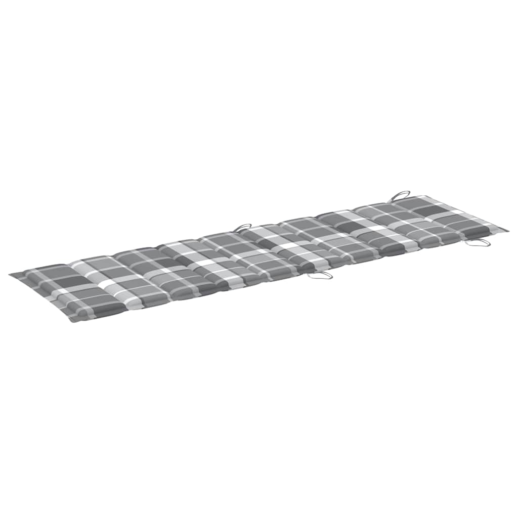 Sun Lounger Teak Solid teak wood, 100% polyester Standard