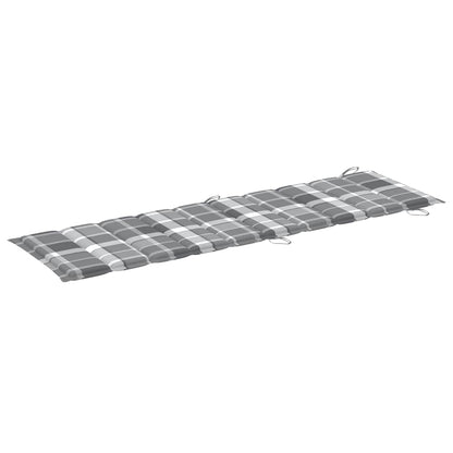 Sun Lounger Teak Solid teak wood, 100% polyester Standard