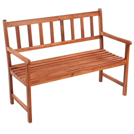 Garden Bench Natural Wood Solid Acacia wood, Fabric (100% polyester)