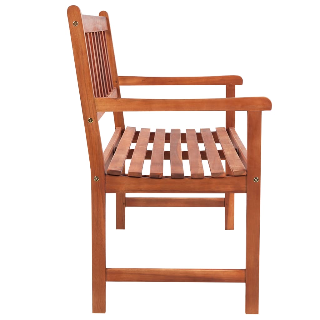 Garden Bench Natural Wood Solid Acacia wood, Fabric (100% polyester)