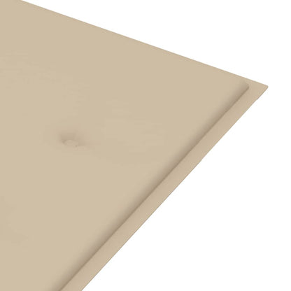 Garden Bench Beige, Brown Solid Acacia wood, 100% polyester fabric