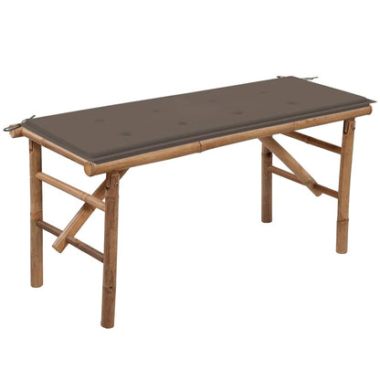 Garden Bench Bamboo 46.5 in Foldable Rectangular