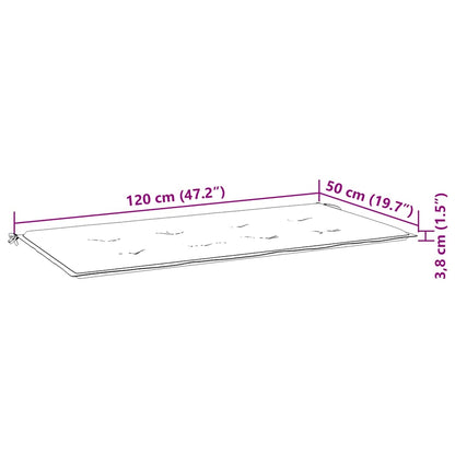 Garden Bench Bamboo 46.5 in Foldable Rectangular