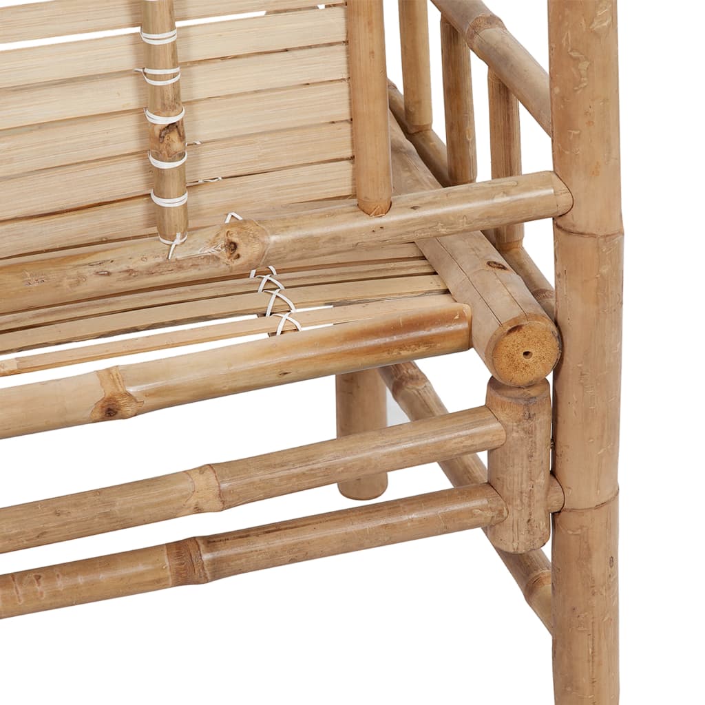 Garden Bench Natural Bamboo 47.2 in width Waterproof