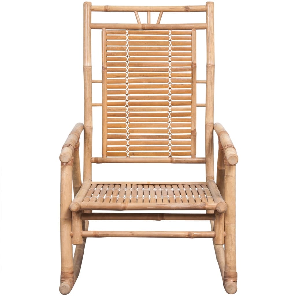 Rocking Chair Natural Bamboo Bamboo, Polyester Standard