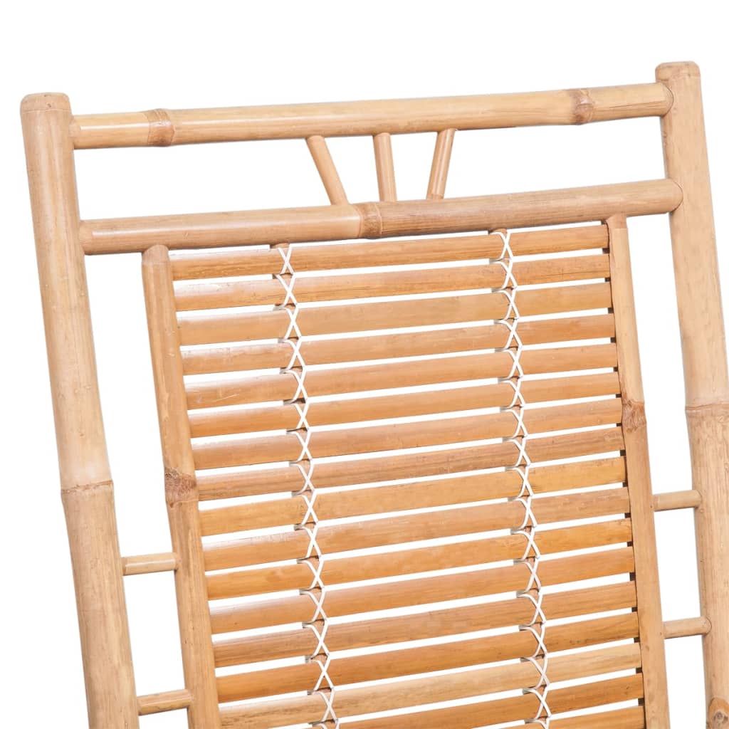 Rocking Chair Natural bamboo, Black Bamboo, 100% polyester Medium