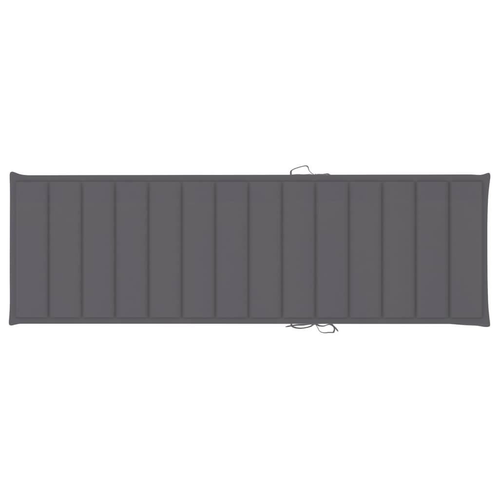 Sun Lounger Natural bamboo, Anthracite (cushions)
