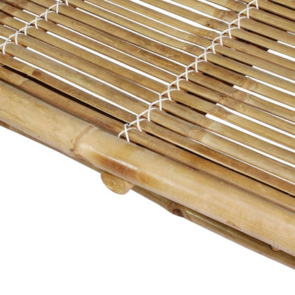 Sun Lounger Natural Bamboo Medium Multi-Position Backrest