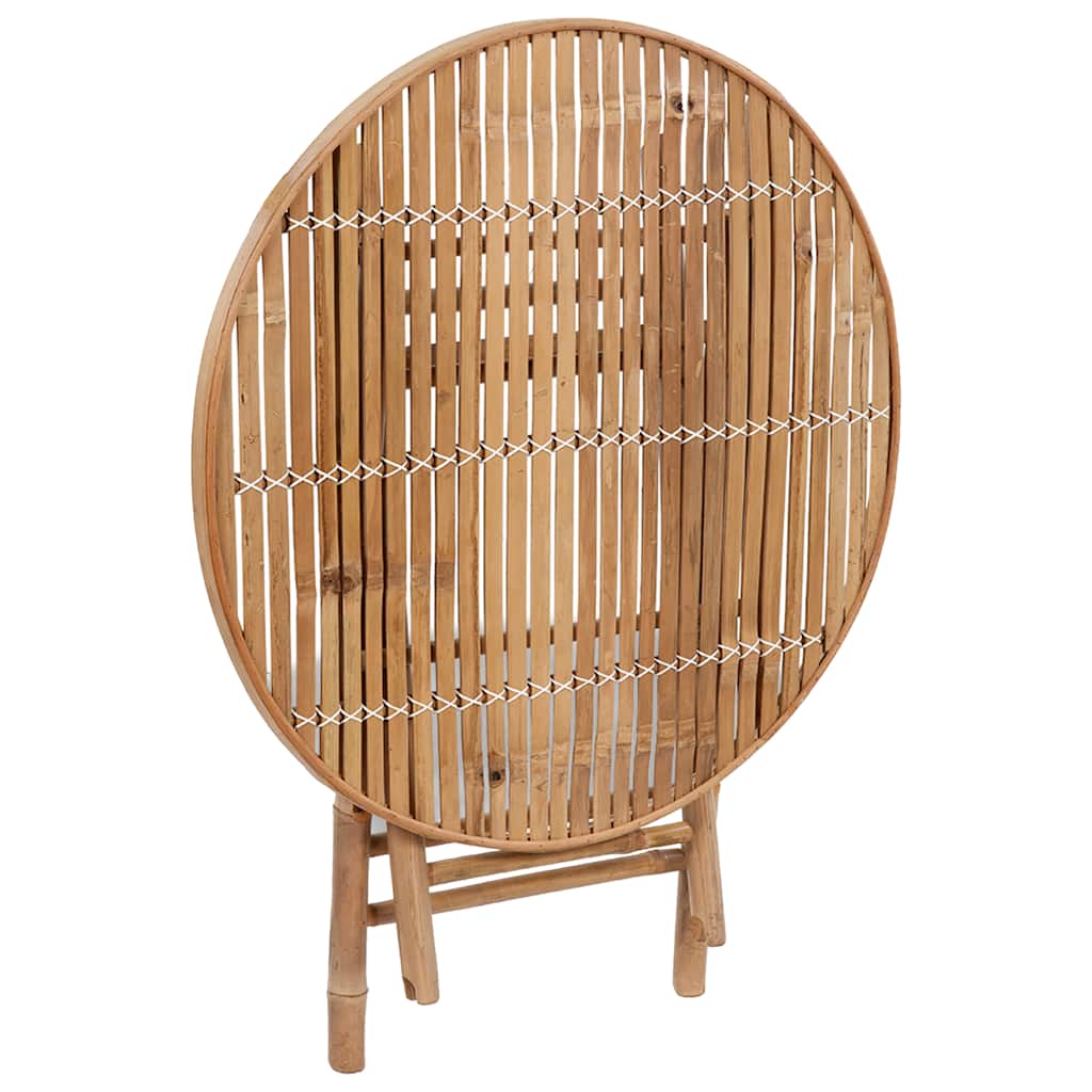 Outdoor Dining Set Natural Bamboo Bamboo, Polyester Medium