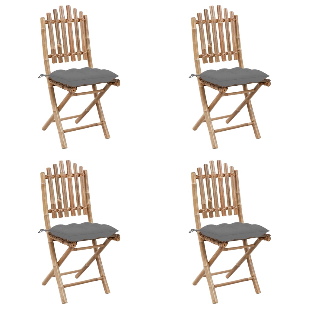 Outdoor Dining Set Bamboo Medium Foldable