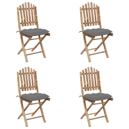 Outdoor Dining Set Bamboo Medium Foldable