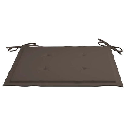 Patio Chair Set of 2 Taupe Bamboo Medium Foldable