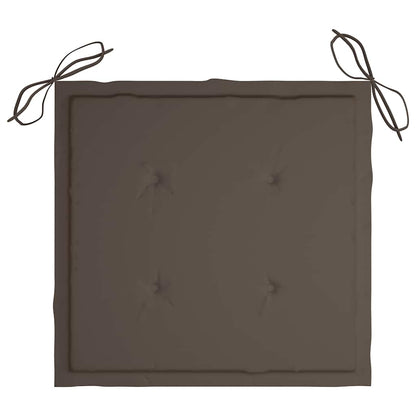 Patio Chair Set of 2 Taupe Bamboo Medium Foldable