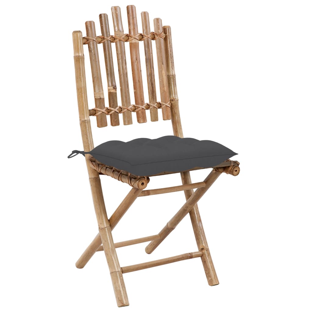 Garden Chair Set of 2 Bamboo Standard Foldable Garden Chair