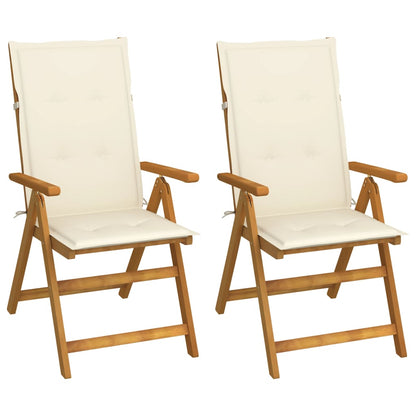 Garden Chair Set of 2 Cream