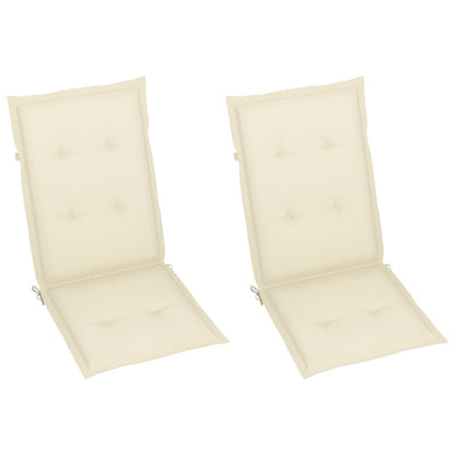 Garden Chair Set of 2 Cream