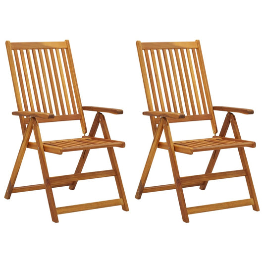 Garden Chair Set of 2 Black, Brown