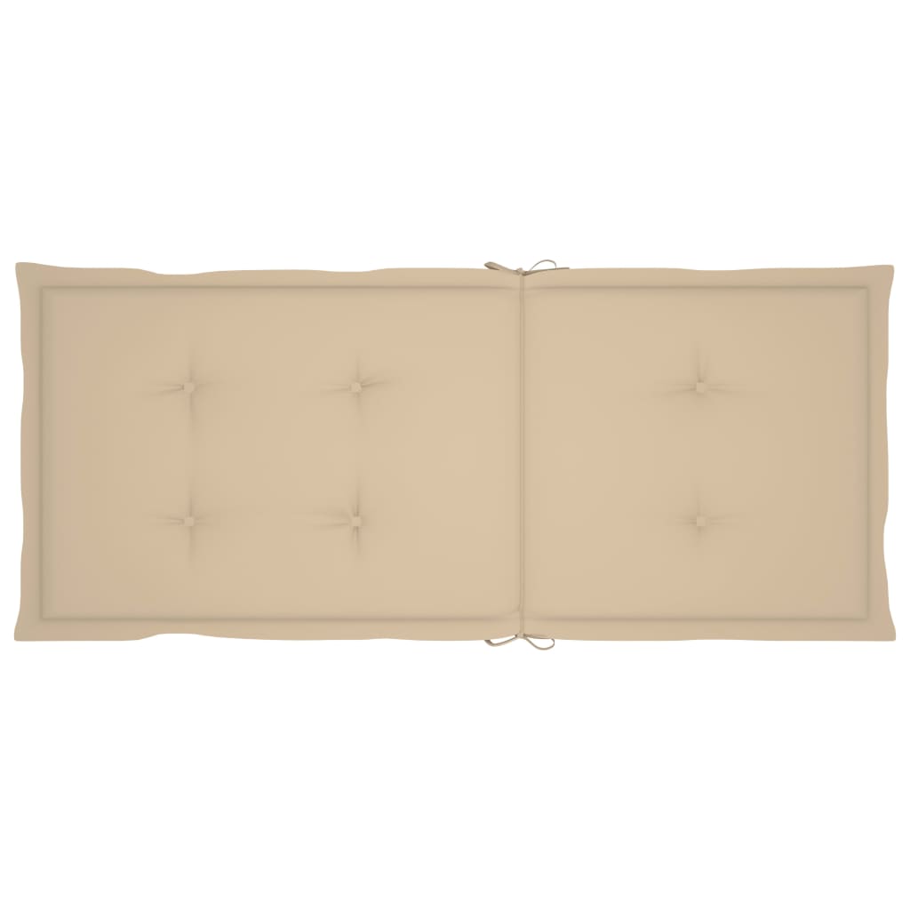 Garden Chair Set of 3 Wooden Brown, Beige