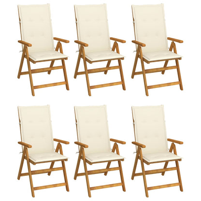 Garden Chair Set of 6 Brown, Cream