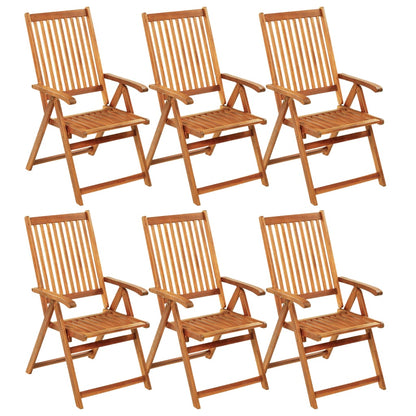 Garden Chair Set of 6 Brown, Cream