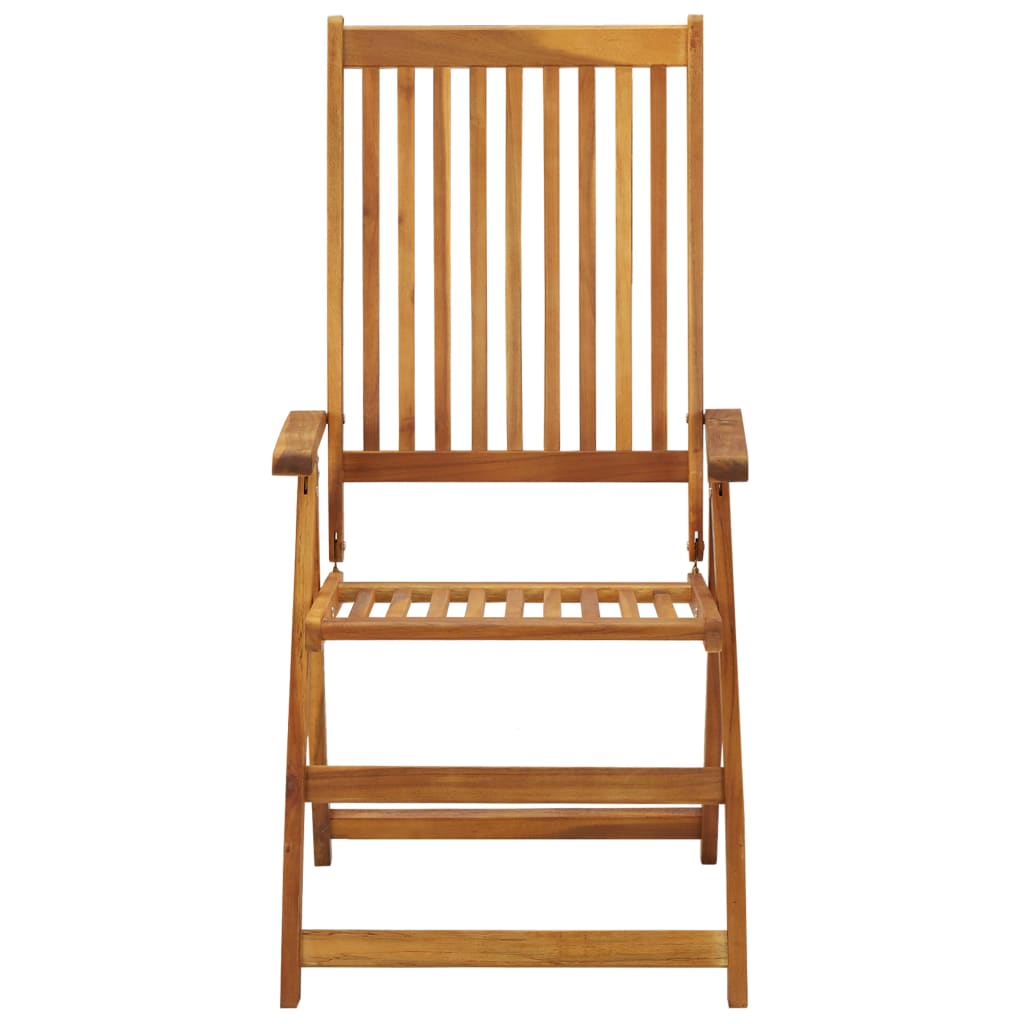 Garden Chair Set of 6 Natural Wood, Beige