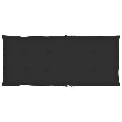 Garden Chair Set of 6 Wood, Black Solid Acacia Wood Medium