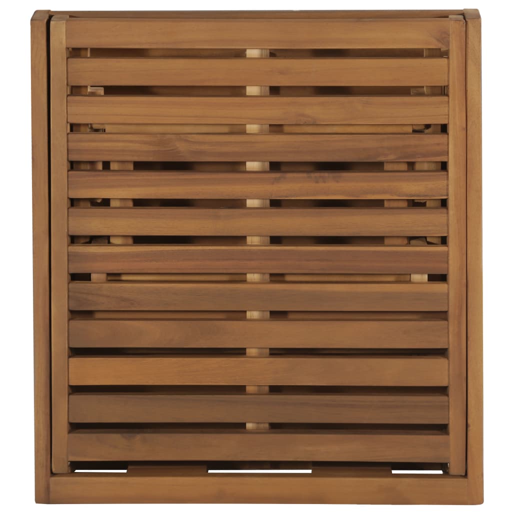 Sun Lounger Grey Solid acacia wood Standard Foldable