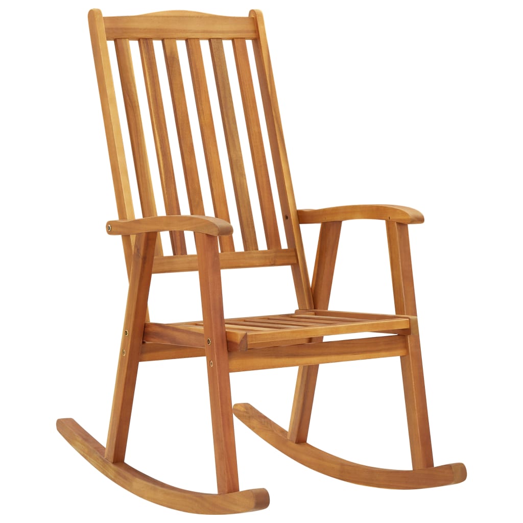 Rocking Chair Natural Solid Acacia wood Standard Rocking Chair