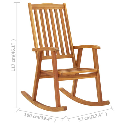 Rocking Chair Natural wood Solid acacia wood Standard Durable